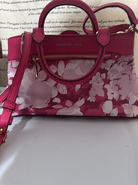 Michael Kors Hot Pink Floral Satchel